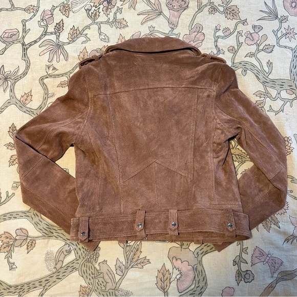 Free People Blank NYC Collab - Morning Suede Moto Jacket Coffeeš„ Small NWOT - Picture 3 of 4